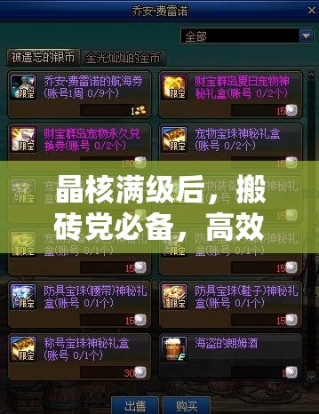 晶核满级后，搬砖党必备，高效刷图策略与技巧深度指南