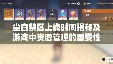 尘白禁区上线时间揭秘及游戏中资源管理的重要性与高效利用策略