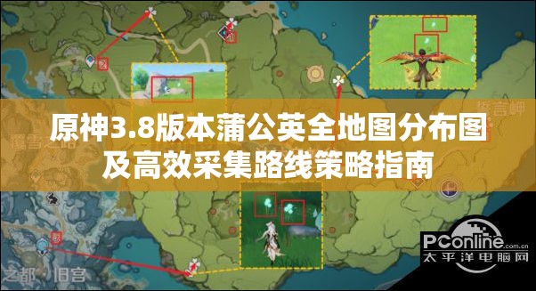 原神3.8版本蒲公英全地图分布图及高效采集路线策略指南