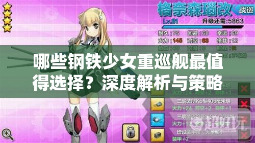 哪些钢铁少女重巡舰最值得选择？深度解析与策略指导揭秘！