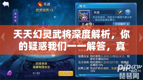 天天幻灵武将深度解析，你的疑惑我们一一解答，真相究竟如何？