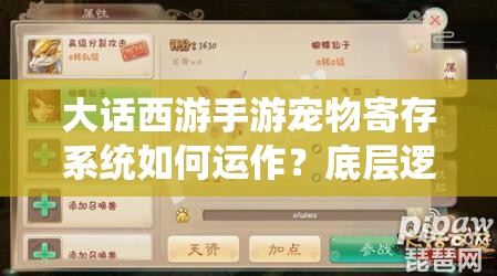 大话西游手游宠物寄存系统如何运作？底层逻辑与操作详解揭秘！