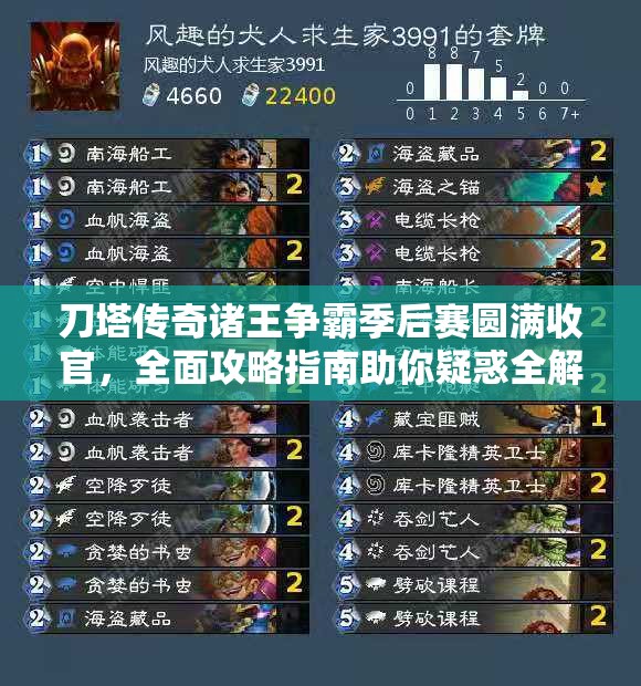 刀塔传奇诸王争霸季后赛圆满收官，全面攻略指南助你疑惑全解？