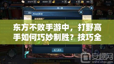 东方不败手游中，打野高手如何巧妙制胜？技巧全揭秘！